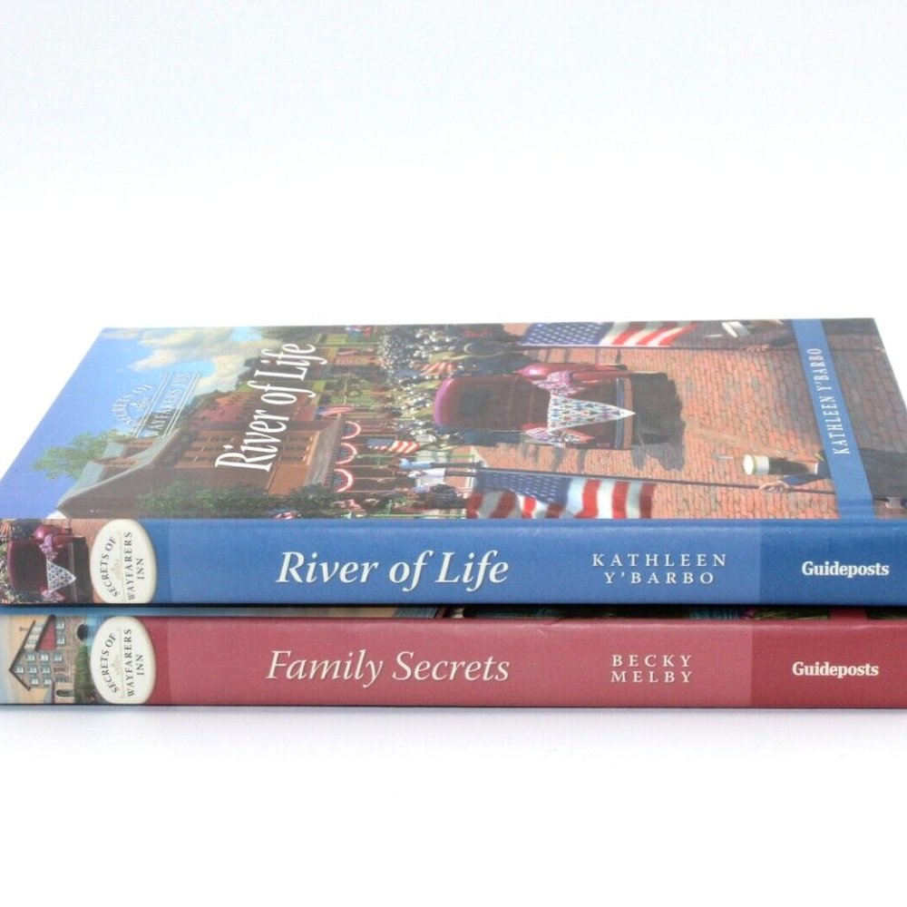 Lot of 2 SECRETS OF WAYFARERS INN Family Secrets & River of Life Guideposts HC